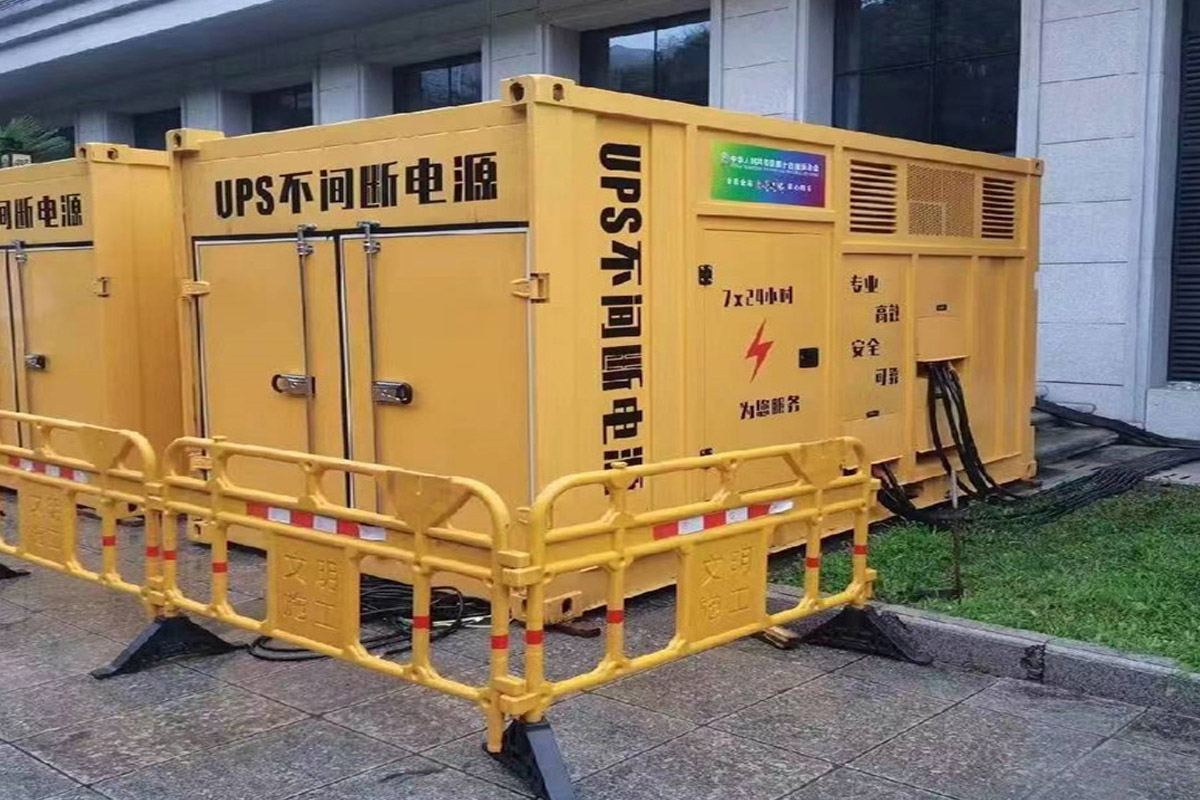 浈江发电机租赁施工现场